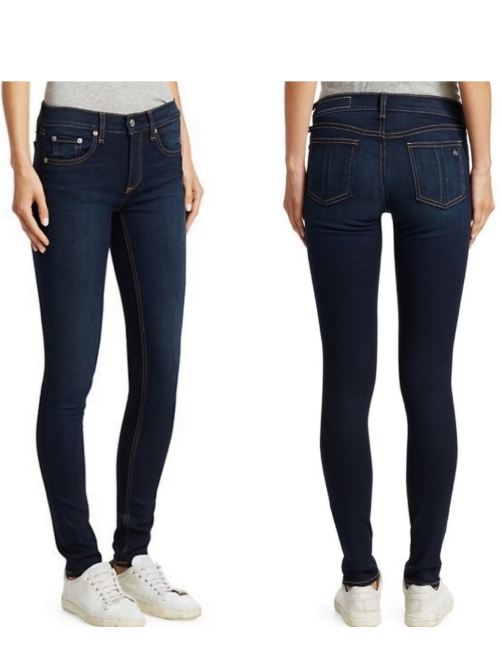 rag & bone High Rise Skinny Jeans Dark Denim. Soft & Stretch. Womens Size 29